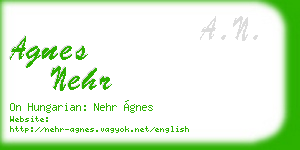 agnes nehr business card